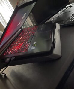 ENHANCE Gaming Laptop Cooling Pad Stand with LED Cooler Fans , Adjustable Height , & Dual USB Port for 17 inch Laptops - 5 Ultra Quiet High Performance Fans 2630 RPM & Built-In Bumpers - Red 31 71YyEzK8XmL 1