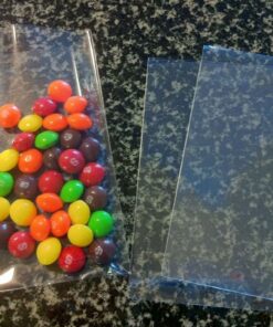 UNIQUEPACKING 100 Pcs 5 1/2 X 8 1/2 (O) Clear Flat Cello Bags Good for 5x8 Item, Bakery, Cookies, Candies 3 71YyY4w1lqL