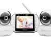 Motorola MBP36S-2 Video Baby Monitor -Two Cameras, 3.5" LCD Color Screen Display, 2-Way Audio -Remote Pan, Tilt, Zoom, Infrared Night Vision -5 Lullabies, Room Temperature Display, 1000ft Range 2-Cameras 29 71YyaFEukL