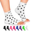 NEWZILL Plantar Fasciitis Socks with Arch Support, Best 24/7 Foot Care Compression Sleeve, Eases Swelling & Heel Spurs, Ankle Brace Support, Increases Circulation (S/M, White w Black Dots) Small-Medium White with Black Polka Dots 14 71Yyfc3zFXL