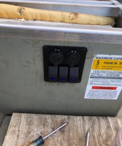 IZTOSS 3 Gang Rocker Switch Panel with Power Socket 3.1A Dual USB Wiring Kits and Decal Sticker Labels DC12V/24V for Marine Boat Car Rv Vehicles Truck Blue Led 3 Gang Blue LED 22 71YzhF gbjL