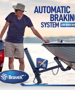 Bravex Trailer Winch 6000LBS, Reversible Portable 12-Volt DC Electric Winch Boat Trailer Truck Power-in, Power-Out (Corded Remote Control & Hand Crank) 19 71YzrNKPIYL