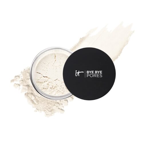 IT Cosmetics Bye Bye Pores - Poreless Finish Airbrush Powder - Universal Translucent Shade - Contains Anti-Aging Peptides, Silk, Hydrolyzed Collagen & Antioxidants - 0.23 oz