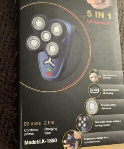 Head Shaver for Bald Men,5 in 1 Bald Head Shavers for Men Cordless,Waterproof Wet/Dry 5 Head Mens Electric Razor for Head Face Shaving, USB Mans Grooming Kit Rechargeable,Rotary Shaver Gift for Men 35 71Z17Ek2f5L