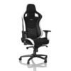 noblechairs Epic Reclining Gaming Chair and Reclining Office Chair, Real Leather, Black/White/Red Black/Red/White