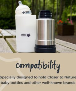 Tommee Tippee Portable Travel Baby Bottle and Food Warmer, Ideal for Travel, Thermal Insulation, Stainless Steel Flask with Leak-Proof Lid, BPA Free 28 71Z2gvuX4L