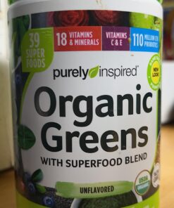 Greens Powder Smoothie Mix Purely Inspired Organic Greens Powder Superfood, Unflavored, 24 Servings (Package May Vary), 8.54 Ounce (Pack of 1) 24 Servings (Pack of 1) 44 71Z3LJAd1oL
