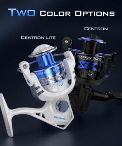 KastKing Centron & Centron Lite Spinning Reels, Size 500 is Perfect for Ice Fishing, Up to 17.5Lbs Max Drag, 5.2:1 Gear Ratio, Ultra Smooth Powerful, CNC Aluminum Spool, 9+1 BB Light Weight Centron Lite - Collapsible Handle Size 5000 30 71Z3a0cJjDL