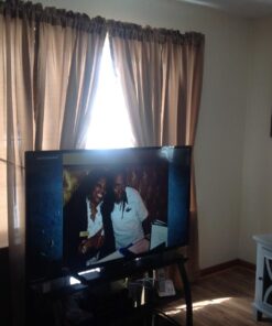 Sun Zero Barrow Energy Efficient Rod Pocket Curtain Single Panel 1 Taupe Beige 54" x 84" 36 71Z4aaTWTJL