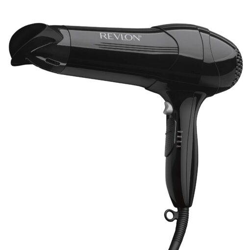 Revlon 1875W Lightweight Hair Dryer | For Easy Smooth Styling (Black) 1 Count (Pack of 1) Black