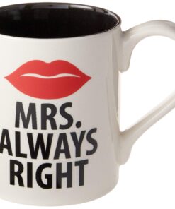 Alternative view of Enesco Our Name is Mr. Right and Mrs. Always Right Stoneware Coffee Mug Set