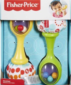 Fisher-Price Baby Toys Rattle ‘n Rock Maracas, Set of 2 Soft Musical Instruments for Infants 3+ Months, Green & Yellow Green/Yellow 23 71Z6tFsCupL 2