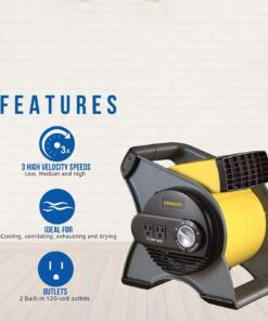 Alternative view of Lasko 655704 Stanley Pivoting Blower Fan