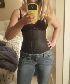 Ann Chery Corset Waist Trainer for Women’s Weight Loss - Colombian Waist Cincher - 2 Hook Latex Body Shaper Medium Black 31 71Z7aBYgxyL