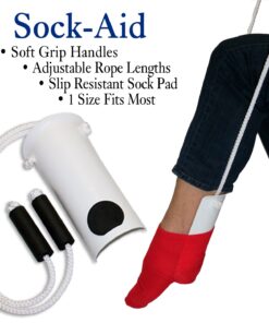 RMS Premium 7-Piece Hip Knee Replacement Kit with Leg Lifter, 19 and 32 inch Rotating Reacher Grabber, Long Handle Shoe Horn, Sock Aid, Dressing Stick, Bath Sponge - for Knee or Back Surgery Recovery 7 Piece Set 27 71Z88Atv3TL