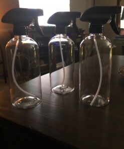 EPAuto Heavy Duty Chemical Resistant Spray Bottles with Sprayer (16 oz), Clear, 3-Pack Black 23 71Z8Gk4C7rL