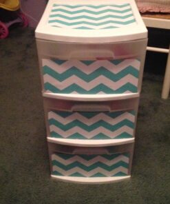 The Macbeth Collection Self Adhesive Shelf Liner - 2 Pack - Rugby Chevron Aqua Pop 27 71ZAEAplWAL