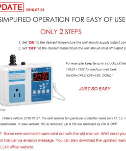 Alternative view of WILLHI WH1436A 10A Temperature Controller 110V Digital Thermostat Switch Sous Vide Controller NTC 10K Sensor Improved Version