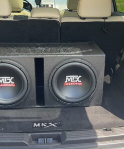 QPower QBOMB12V Dual 12 Inch Subwoofer Box with Bedliner Spray for Speakers, High-Performance Vented Subwoofer, Durable Sub Box, Black 51 71ZBeNYBVL