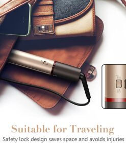 FURIDEN Professional Salon Quality Hair Straightener, Hair Straightener and Curler 2 in 1, Flat Iron Curling Iron in One, Fast Results | Long Lasting Gold 36 71ZCHM9zqbL