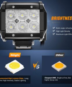 Nilight Led Pods Fog Lights - 18W 1260LM Flood Lights for Off Road, Boats - 2 Year Warranty 26 71ZCXOWKqmL