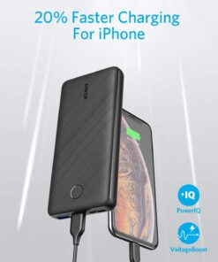 Anker Portable Charger, Power Bank, 20,000mAh Battery Pack with PowerIQ Technology and USB-C (Recharging Only) for iPhone 15/15 Plus/15 Pro/15 Pro Max, iPhone 14/13/12 Series, Samsung Galaxy (Black) Black 29 71ZDh0Exh1L