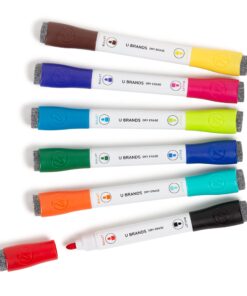 Alternative view of U Brands Magnetic Double-Ended Dry Erase Markers with Erasers, Bullet Tip, Low Odor, Assorted Colors, 12 Count 12 Count (Pack of 1)