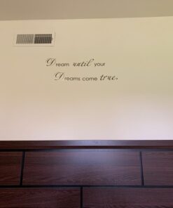 Picniva Black 5'' X 24'' Dream Until Your Dreams Come True Wall Famous PVC Wall Sticker Decal Quote Art Vinyl 5'' X 24'' 29 71ZEvjnWcgL