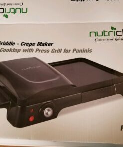 Nutrichef 2-in-1 Panini Press Grill & Griddle | Nonstick Coating, Temperature Control | Multiuse Countertop Sandwich Maker | Removable Drip Tray | 1500W | Compact Electric Griddle | 20.3 x 12.5 x 5.3 37 71ZFF5qbF3L