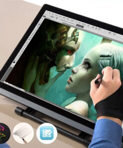 Alternative view of SENHAI 5 PCS Artist Glove for Drawing Tablets, 5 Colors Free Size Gloves for Graphic Tablet Left or Right Hand - Blue, Pink, Black, Purple, Red 5 Colors - Sapphire Blue, Pink, Black, Purple, Red