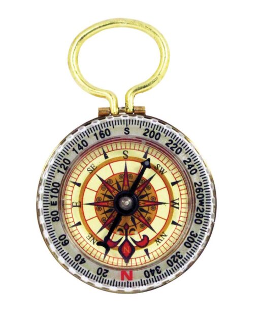 SE Glow-in-the-Dark Brass Compass - CC50B Classic Rose