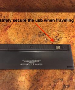 Rii K12+ Mini Wireless Keyboard with Large Touchpad Mouse&Qwerty Keypad, Stainless Steel Portable Wireless Keyboard with USB Receiver for MacBook/iPad/Tablet/PC/Laptop/Smart TV/Raspberry Pi - Black 36 71ZFzyPuqKL