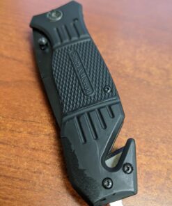 Smith & Wesson SWFR2S 8in High Carbon S.S. Folding Knife with 3.3in Tanto Point Serrated Blade and Aluminum Handle for Outdoor, Tactical, Survival and EDC Box 25 71ZGSnDx8jL