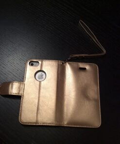 FYY Designed for iPhone SE Case 2016 (1st Generation) / iPhone 5 Case/iPhone 5s Case, Luxury PU Leather Wallet Phone with Card Holder Protective Shockproof Kickstand Case Cover Gold A-Gold 43 71ZGasVVD2L