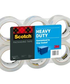 Scotch Heavy Duty Packaging Tape, 1.88" x 54.6 yd, Designed for Packing, Shipping and Mailing, Strong Seal on All Box Types, 3" Core, Clear, 6 Rolls (3850-6) 36 71ZHMWPGHXL