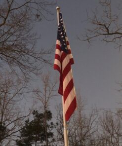 G128 American USA Flag | 4x6 Ft | StormFlyer Series Embroidered 220GSM Spun Polyester | Country Flag, Embroidered Stars, Sewn Stripes, Indoor/Outdoor, Brass Grommets, Heavy Duty, All Weather 33 71ZHWckh6kL
