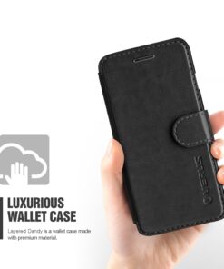 Alternative view of iPhone 6S Plus Case, Verus [Layered Dandy][Black] - [Premium Leather Wallet][Slim Fit] For Apple iPhone 6 6S Plus 5.5 Black