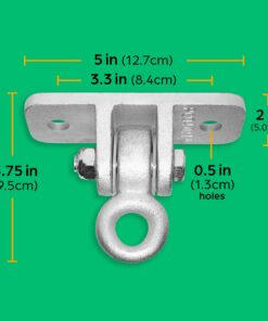 Jungle Gym Kingdom Swing Set Hangers - 2 Heavy Duty Brackets with Locking Snap Hooks for Porch, Patio, Playground - Indoor/Outdoor Hardware & Accessories 2 pack hangers 33 71ZJyNMFW7L