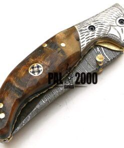 PAL 2000 KNIVES Damascus Folding Knife - Handmade Damascus Steel Knife - Damascus Pocket Knife (9150) 9150 13 71ZKBMdGztL