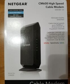 NETGEAR Cable Modem CM600 - Compatible with Cable Providers Including Xfinity by Comcast, Spectrum, Cox | for Cable Plans Up to 400 Mbps | DOCSIS 3.0 | 24x8 28 71ZKPvXMCCL
