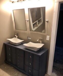 Bathroom White Ceramic Porcelain Vessel Vanity Sink 7459 +FREE Pop Up Drain White -7459 41 71ZKQHEeXhL