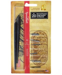Speedball No. 20 General Purpose Pen Set - 2 Penholders w/ 6 Pen Points