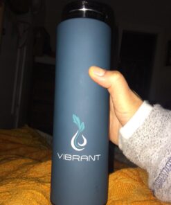 Vibrant All in ONE Travel Mug - Tea Infuser Bottle - Insulated HOT Coffee Thermos - Cold Fruit Infused Water Flask - Food Grade Leak Proof Tumbler Double Wall Stainless Steel 16.9 oz Blue 30 71ZLzEr9wSL