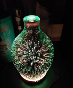 Porseme 280ml Essential Oil Diffuser 3D Glass Aromatherapy Ultrasonic Humidifier - Auto Shut-Off, Timer Setting, BPA Free for Home Hotel Yoga Leisure SPA Gift H1-280ml Vase 41 71ZMVpU 8nL