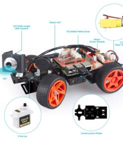 SunFounder Smart Video Car Kit V2.0 PiCar-V Robot Kit for Raspberry Pi 4 Model B 3B+ 3B Graphical Visual Programming Language, Video Transmission, Remote Control by UI on Windows Mac Web Browser Picar-v-2.0 21 71ZMmt0sA6L
