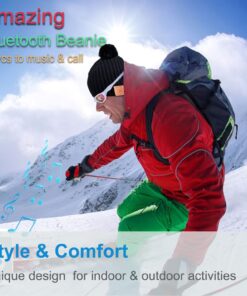 Rotibox Bluetooth Beanie Hat Wireless Headphone for Outdoor Sports Xmas Gifts One Size Bb005-black 11 71ZO42CsOnL
