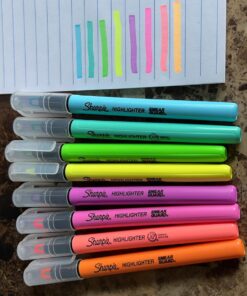 SHARPIE Highlighter, Clear View Highlighter with See-Through Chisel Tip, Stick Highlighter, Assorted, 8 Count 8 Count (Pack of 1) 49 71ZOyfocSHL