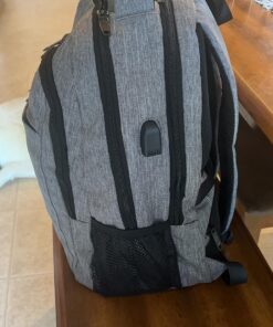 Matein Travel Laptop Backpack, Business Anti Theft Slim Durable Laptops Backpack with USB Charging Port, Water Resistant College School Computer Bag Gifts for Men & Women Fits 15.6 Inch Notebook, Grey Austere Grey 59 71ZSFpRD85L 1