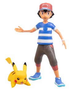Alternative view of Pokémon Battle Figure Multi Pack Toy Set with Launching Action - Generation 1 - Includes Ash, Pikachu, Eevee, Bulbasaur, Ditto & Zubat - 6 Pieces - Ages 4+