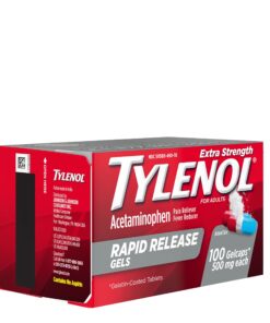 Tylenol Extra Strength Acetaminophen Rapid Release Gels, Pain Reliever & Fever Reducer, 100 ct Unflavored 100 Count (Pack of 1) 42 71ZSZxEUIeL 1